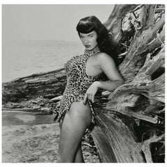 "Bettie Page with Driftwood, Key Biscayne, FL", 1954