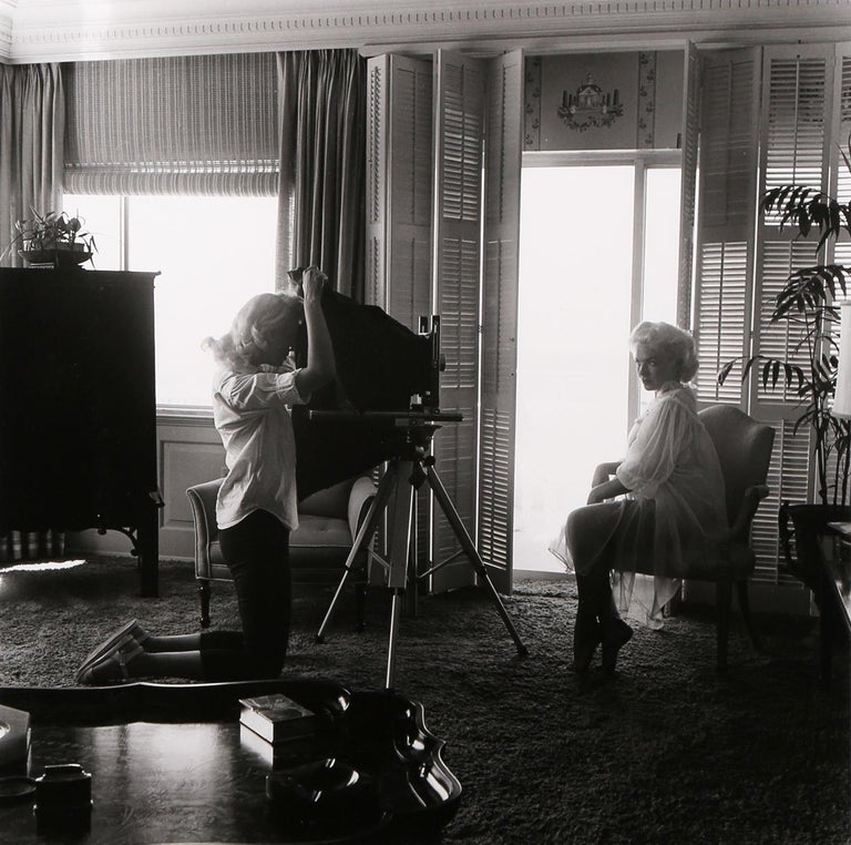 Bunny Yeager Black and White Photograph - Bunny with Lori Shea (Interior)