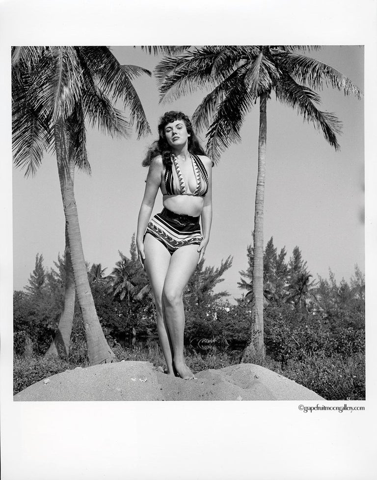 Bunny Yeager Self-Portrait in Seminole Indians Patterned Bikini For Sale 1