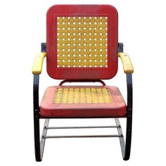 Bunting Glider Co. Iron Rocking Chair in Original Paint, circa 1940s