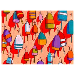 Buoys by James Mattison, 36x48, Oil on Wood Canvas, 2024
