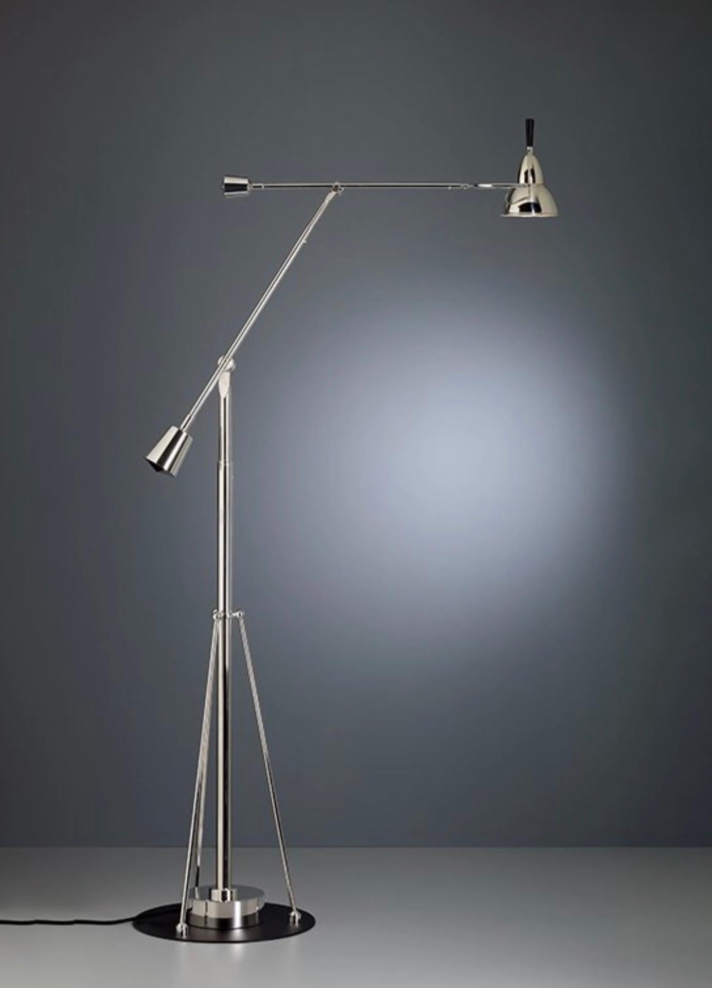 Metal Buquet Floor Lamp EB 27 STL by Édouard-Wilfrid Buquet for Tecnolumen For Sale