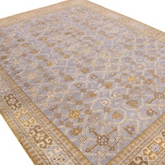 Tapis & Kilim's - Tapis en laine bleu et beige Burano