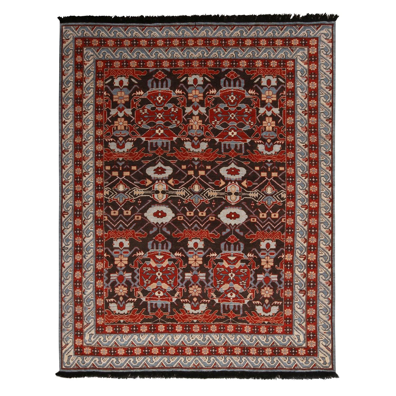 Rug & Kilim - Tappeto in lana Burano blu e bordeaux