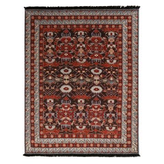 Teppich & Kelim Teppich aus blauer und burgunderroter Wolle in Burano