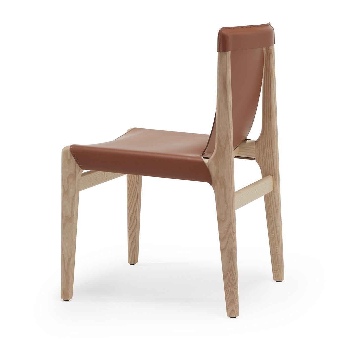 Burano Leather Chair by Balutto Associati In New Condition For Sale In Milan, IT