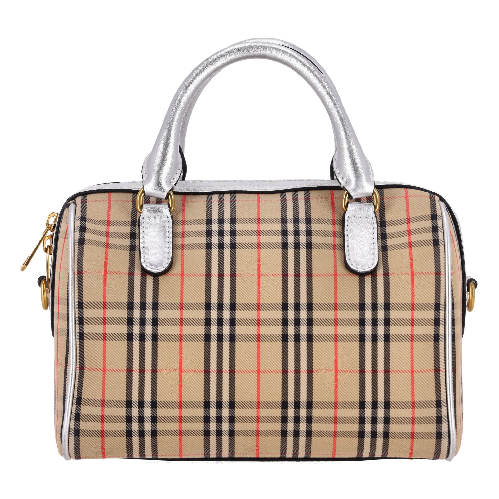 Women's Burberry 1983 Nova Check Chain Link Bowling Bag For Sale