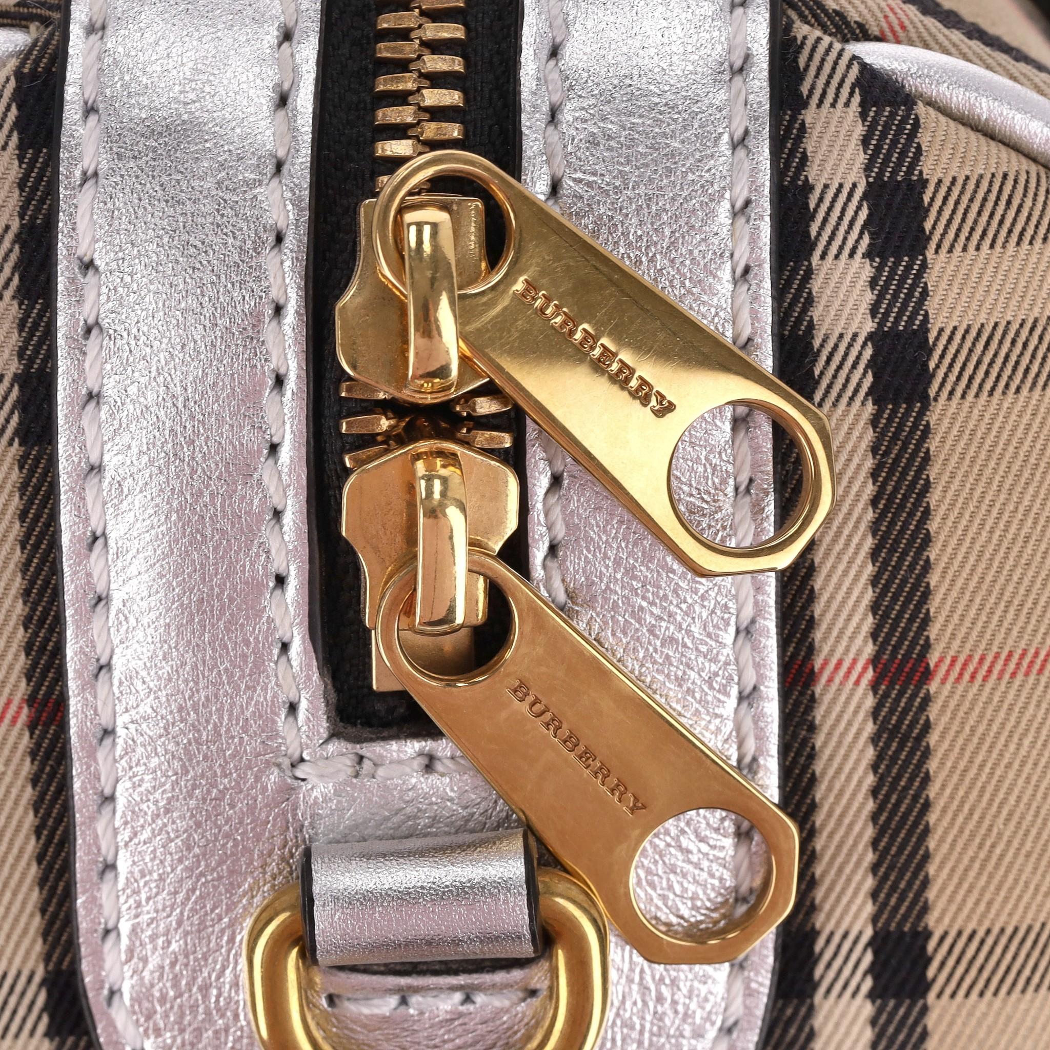 Burberry 1983 Nova Check Chain Link Bowling Bag For Sale 4