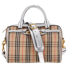 Vintage Burberry 1983 Nova Check Chain Link Bowling Bag