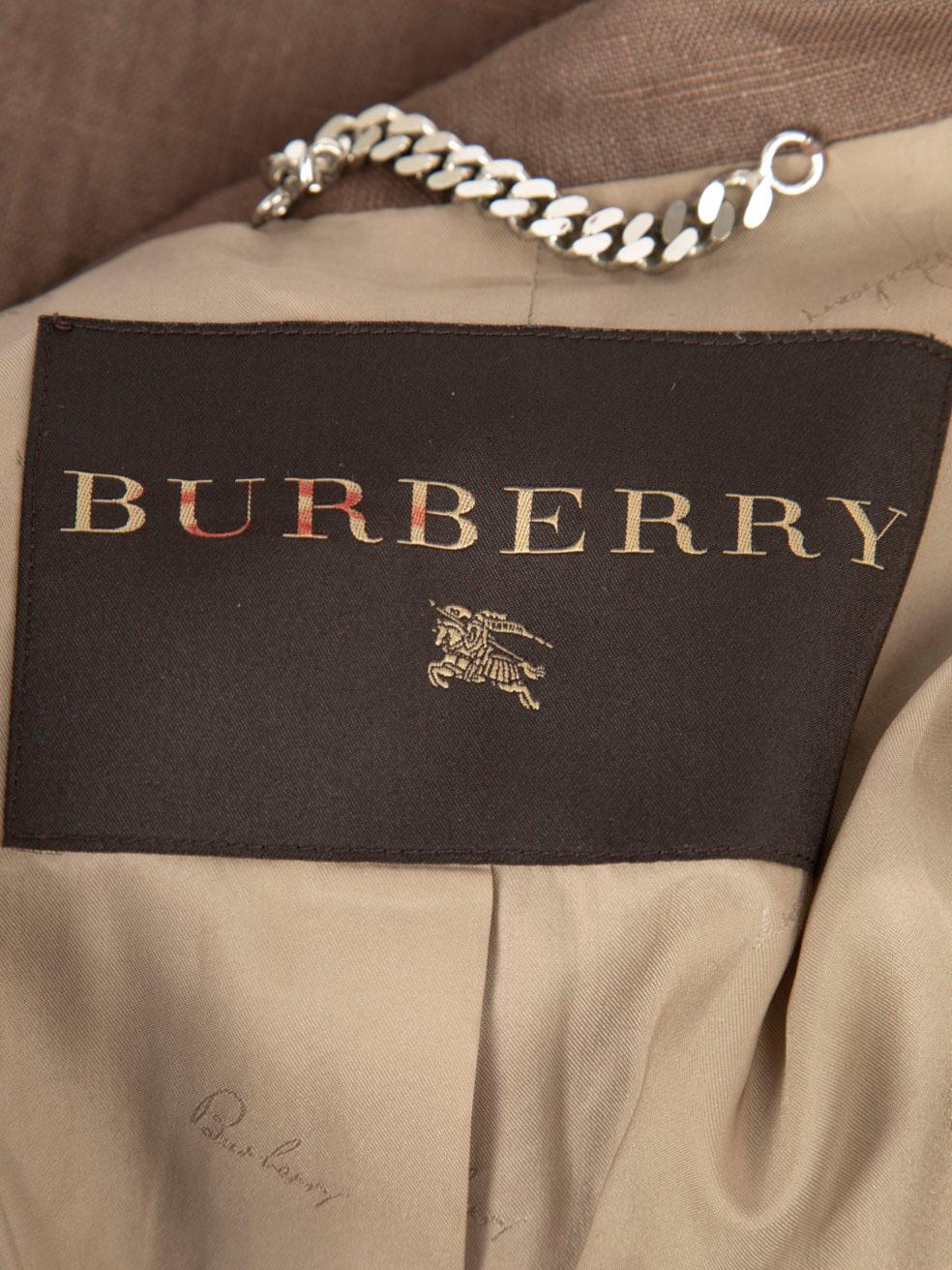 Burberry 2007 Brown Long Trench Coat Size S For Sale 3