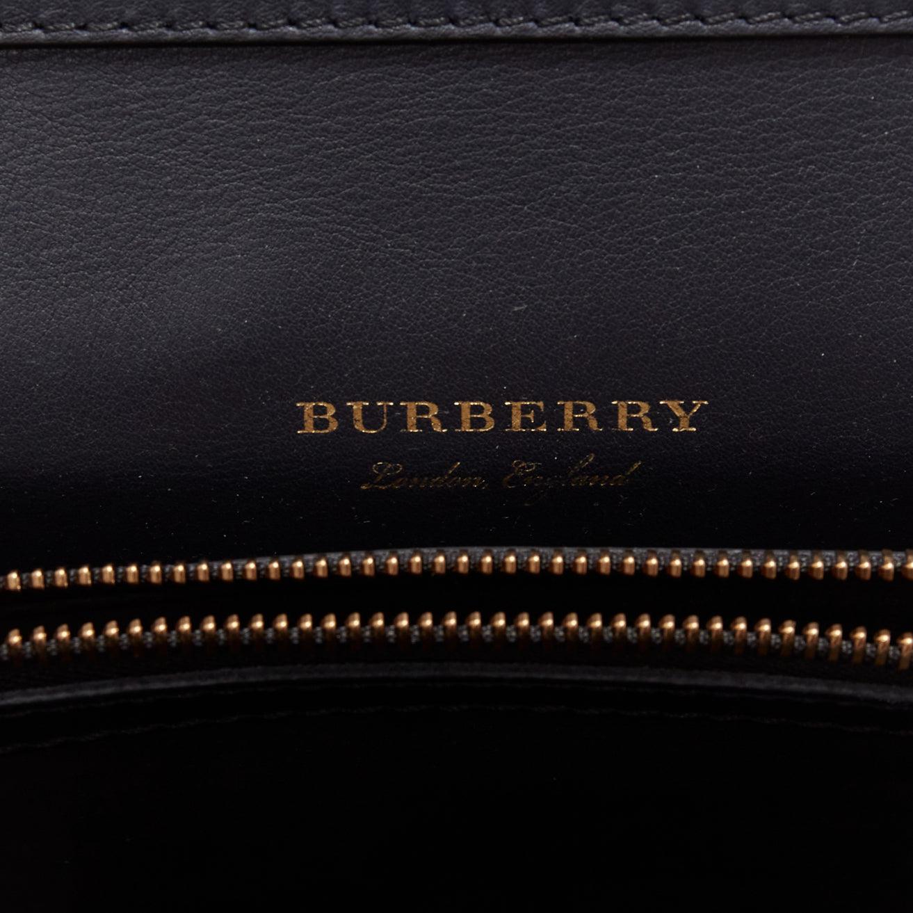 BURBERRY 2017 Runway DK88 black antique gold logo push locket flap crossbody bag 4