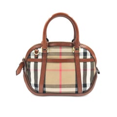 Burberry 3903898 Sartorial House Check Bowling Bag - Black