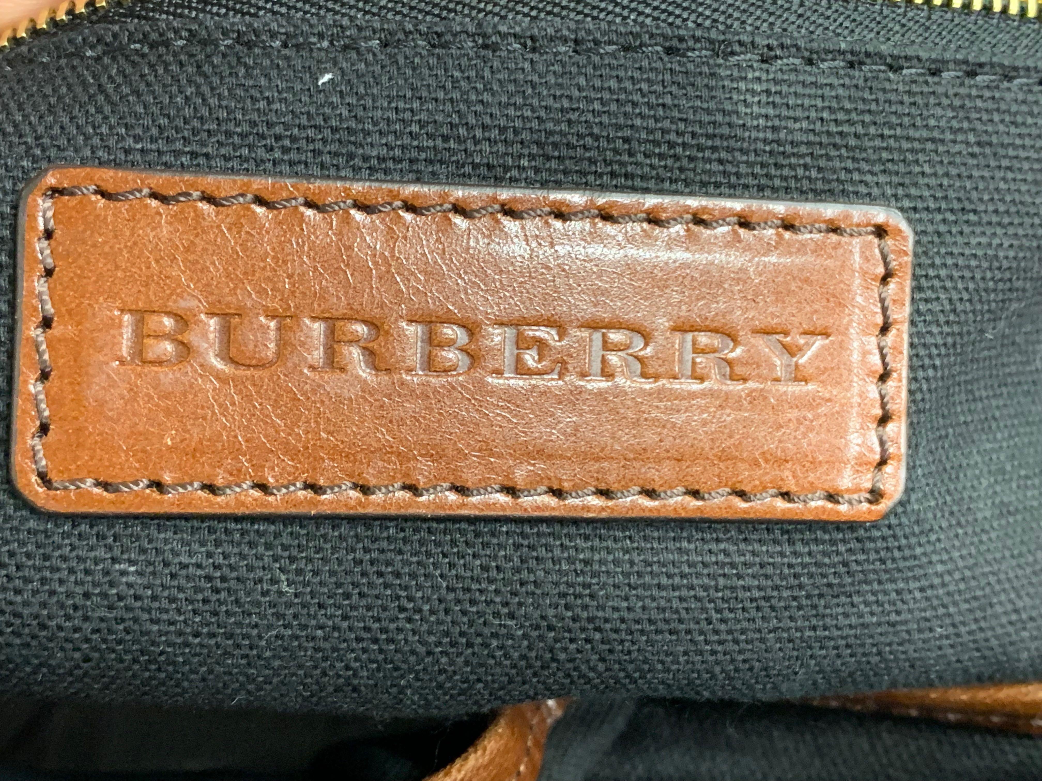 burberry check bowling bag