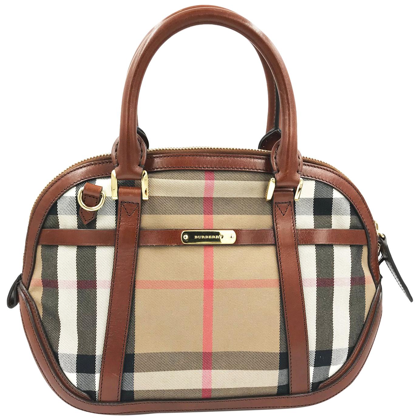 Burberry Crossbody Bag Vintage Check Canvas and Leather at 1stDibs