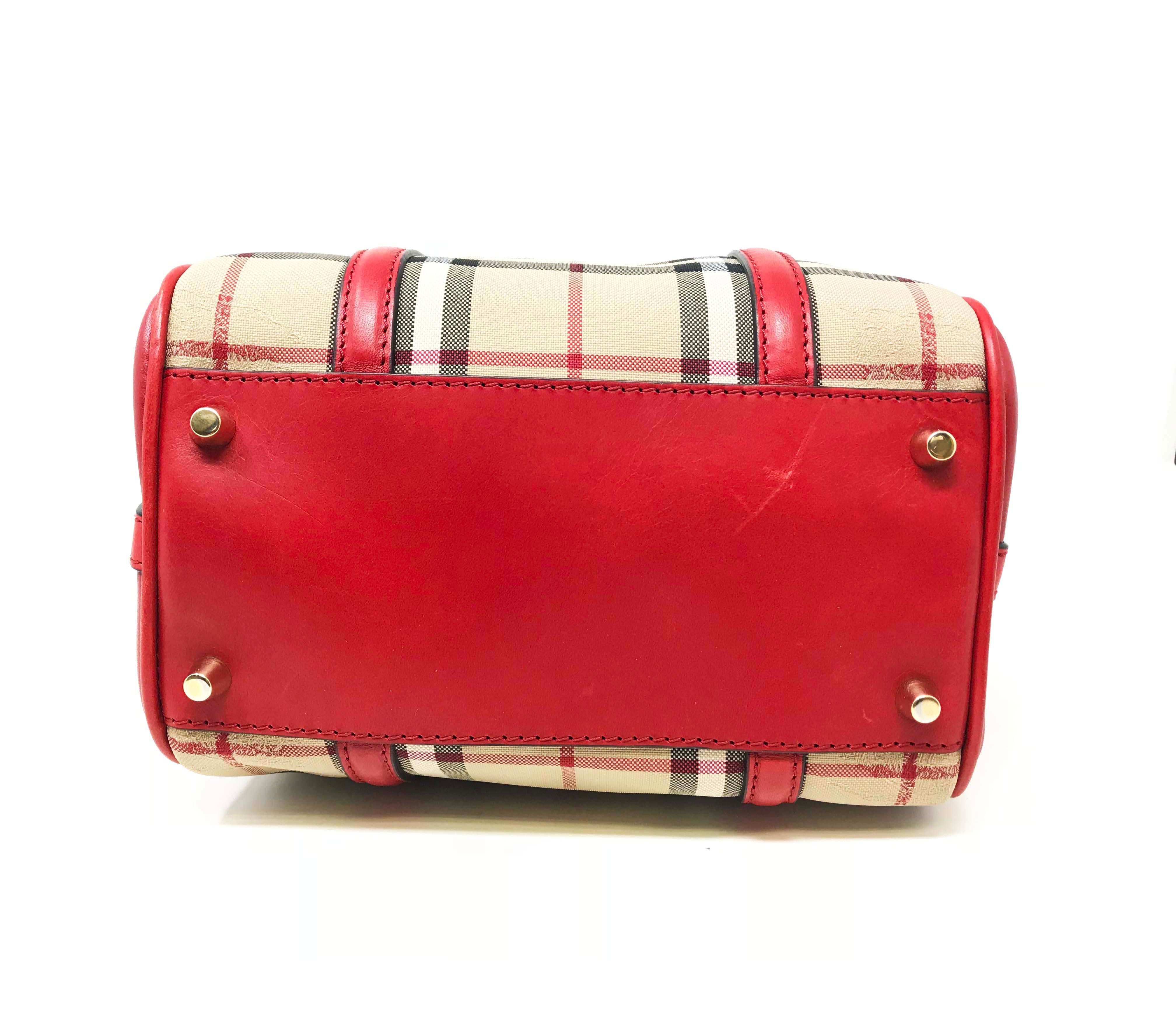 Brown Burberry 3925930 Small Alchester Beige Red Ladies Handbag Purse