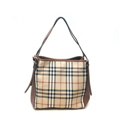 Burberry 39393771 The Small Canter Horseferry Check Tote Honig/Tan Damentasche