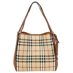 Burberry 39393771 The Small Canter Horseferry Check Tote Honey/Tan Women's Bag