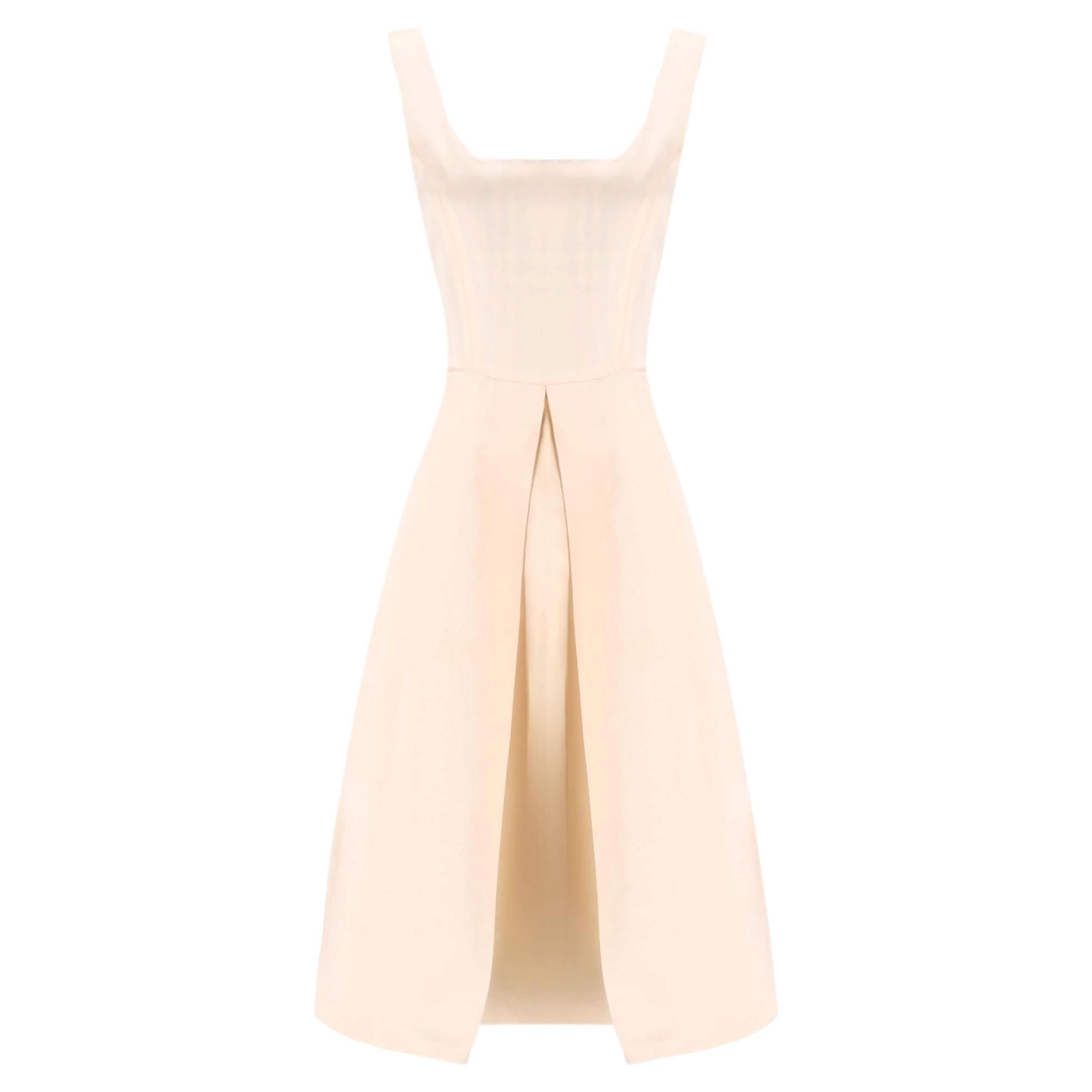 Burberry A-Line Silk Midi Dress