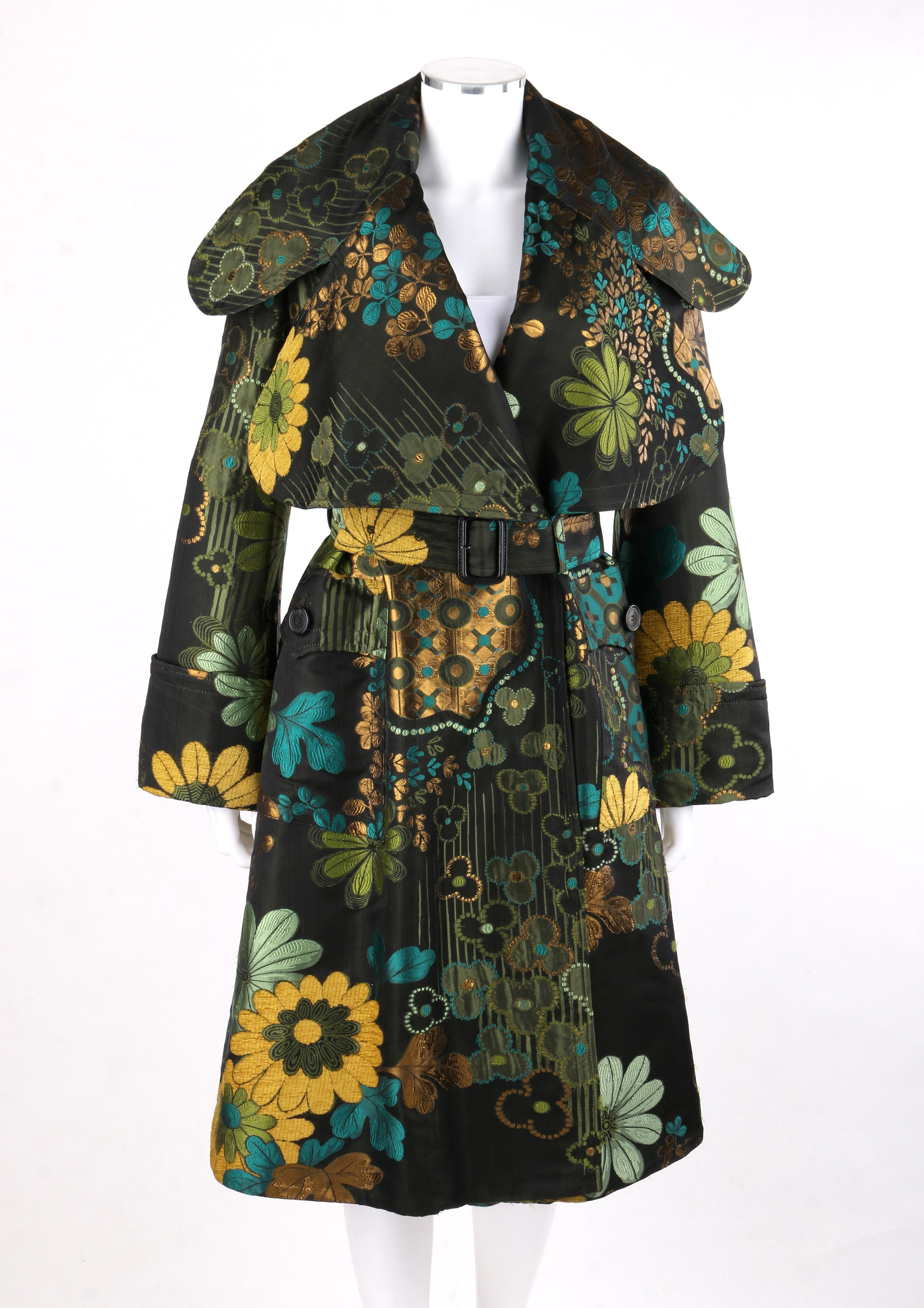 burberry floral trench coat