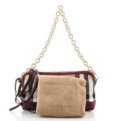Burberry Abingdon Convertible Clutch House Check Canvas Small