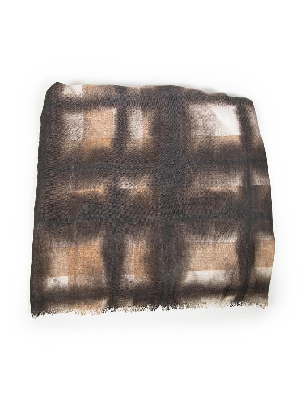 Black Burberry Abstract Check Scarf For Sale