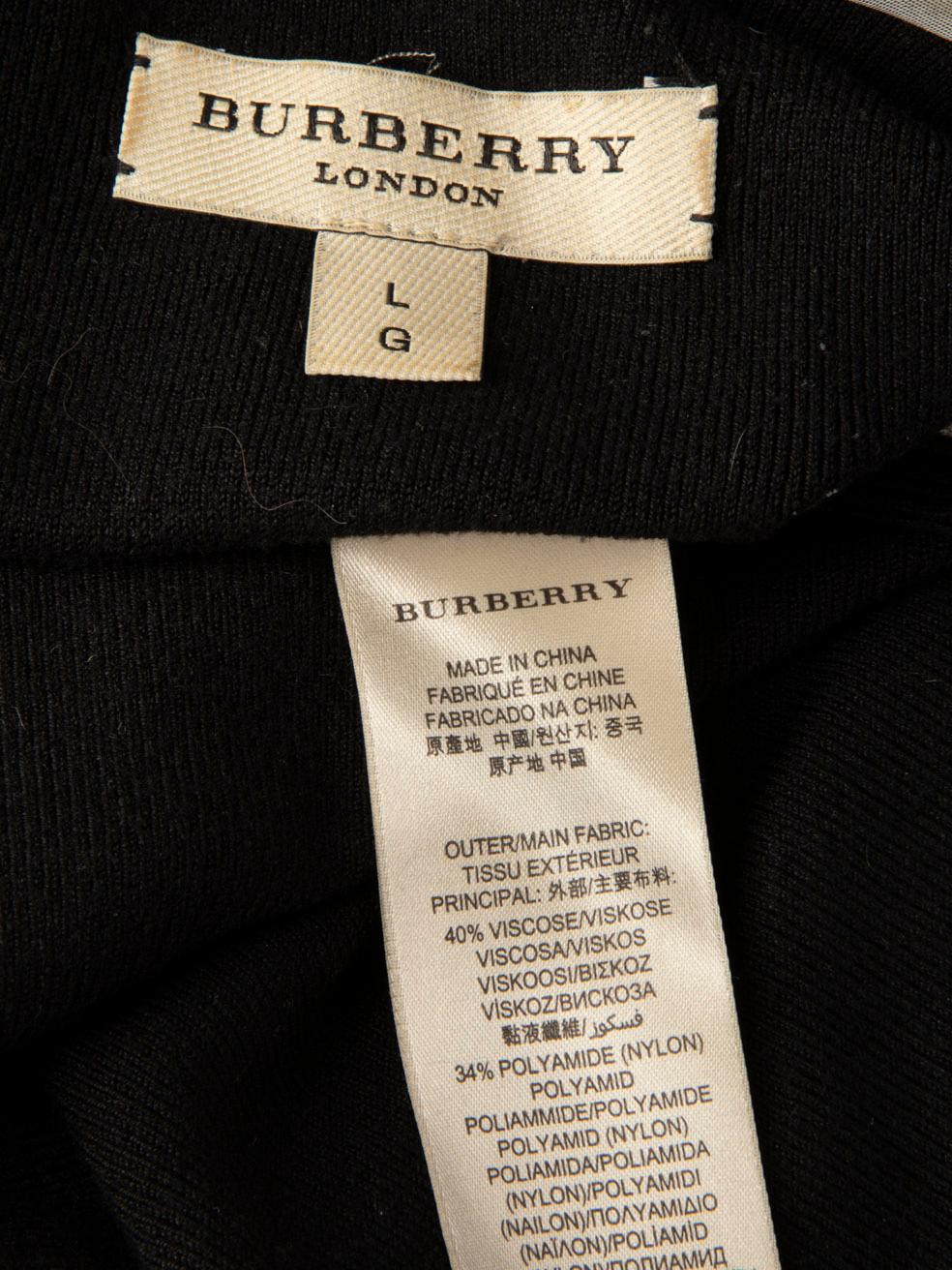 Burberry Abstract Knit Knee Length Dress Size L For Sale 3