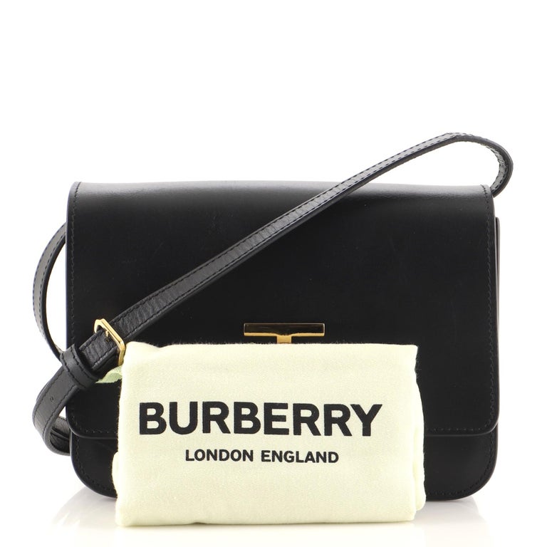 Burberry Albion TB Flap Bag Leather Small at 1stDibs
