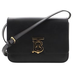 Burberry Albion TB Flap Bag Leather Small