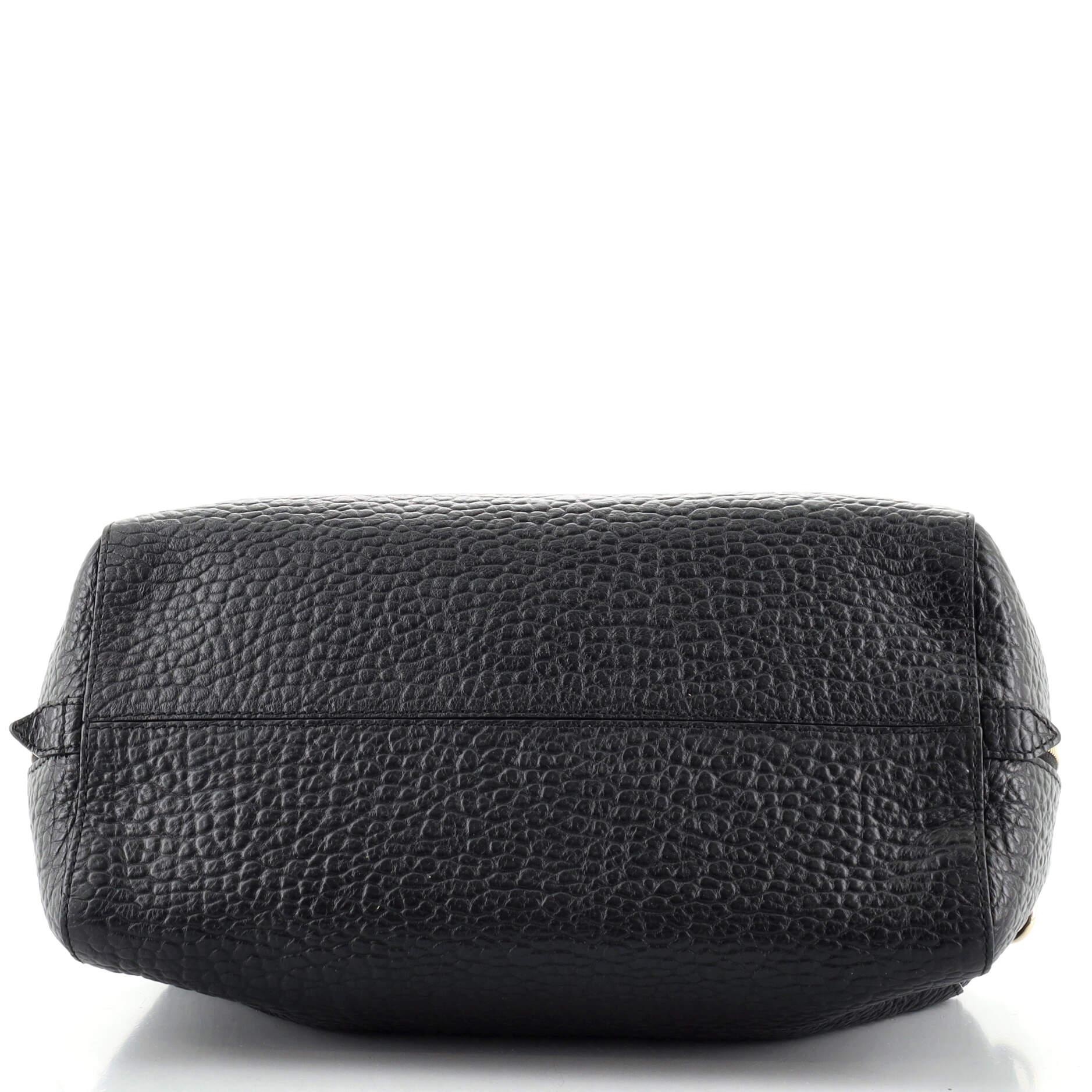 Burberry Alchester Bowlingtasche Heritage Genarbtes Leder Medium für Damen oder Herren