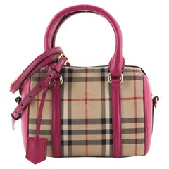 Burberry Alchester Convertible Satchel Horseferry Check Canvas Small