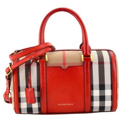 Burberry Alchester Convertible Satchel House Check and Leather Medium