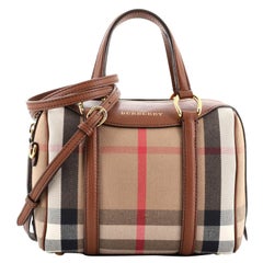 Burberry Alchester Convertible Satchel House Check Canvas Small