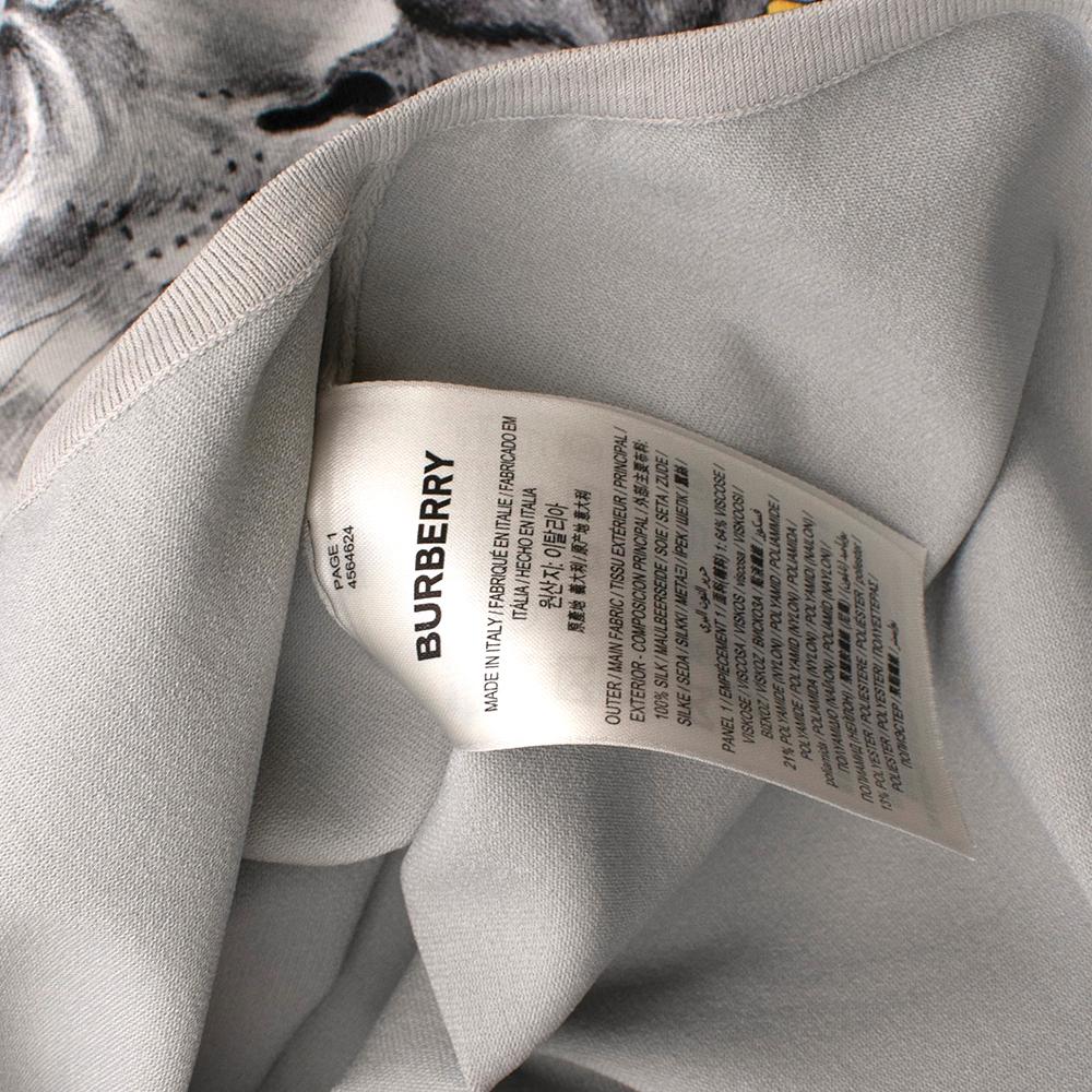 Burberry Animalia Bodysuit mit Schalmuster und Schalbesatz - Größe XS 5