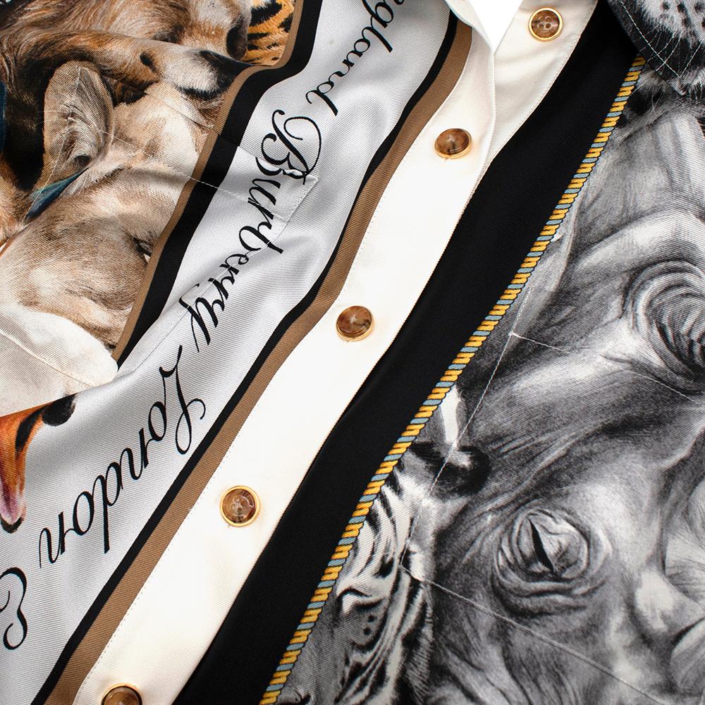 Burberry Animalia Bodysuit mit Schalmuster und Schalbesatz - Größe XS 1