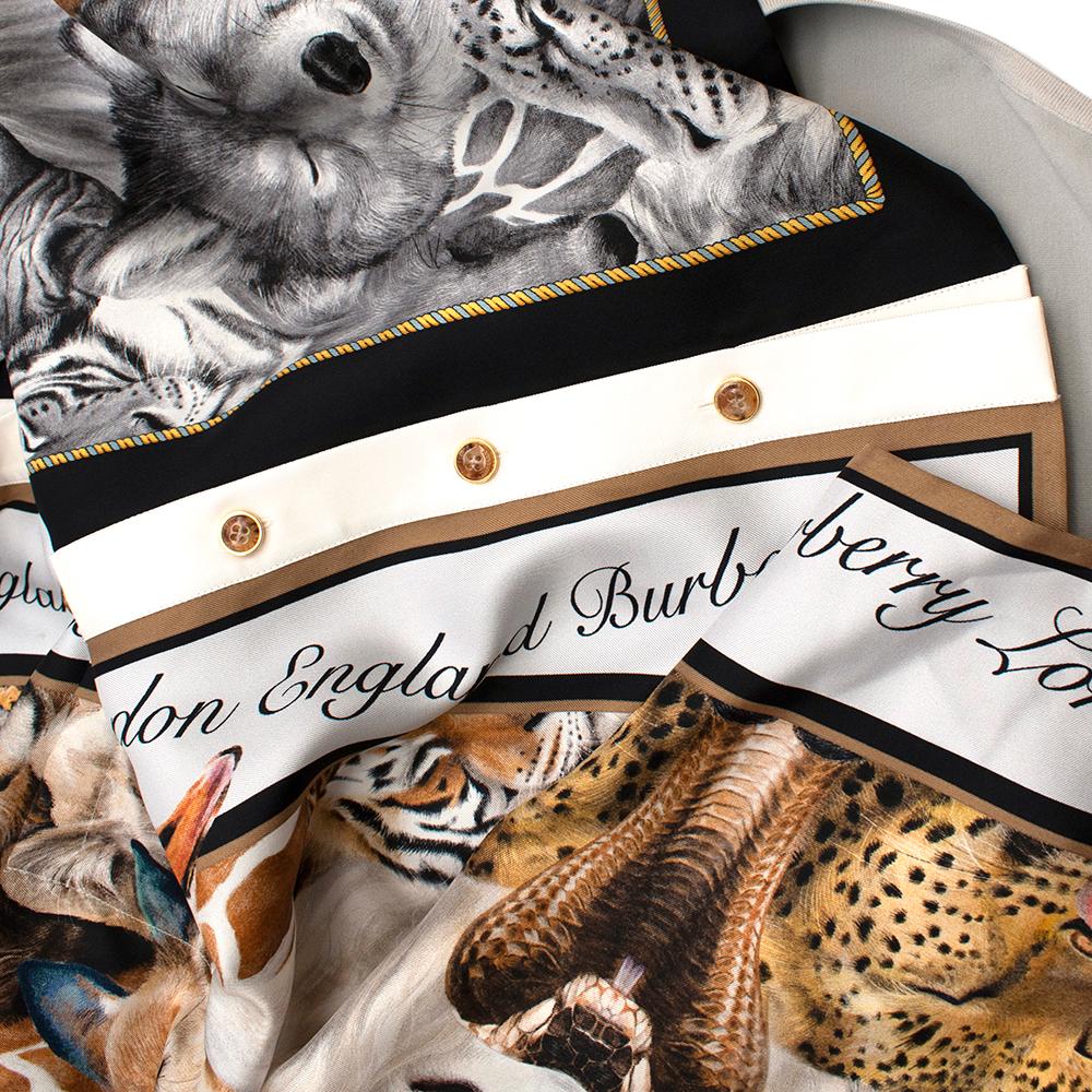 Burberry Animalia Bodysuit mit Schalmuster und Schalbesatz - Größe XS 3