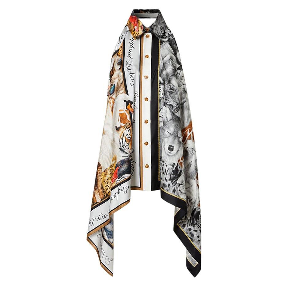  Burberry Animalia Print Scarf Panel Bodysuit - Size XS