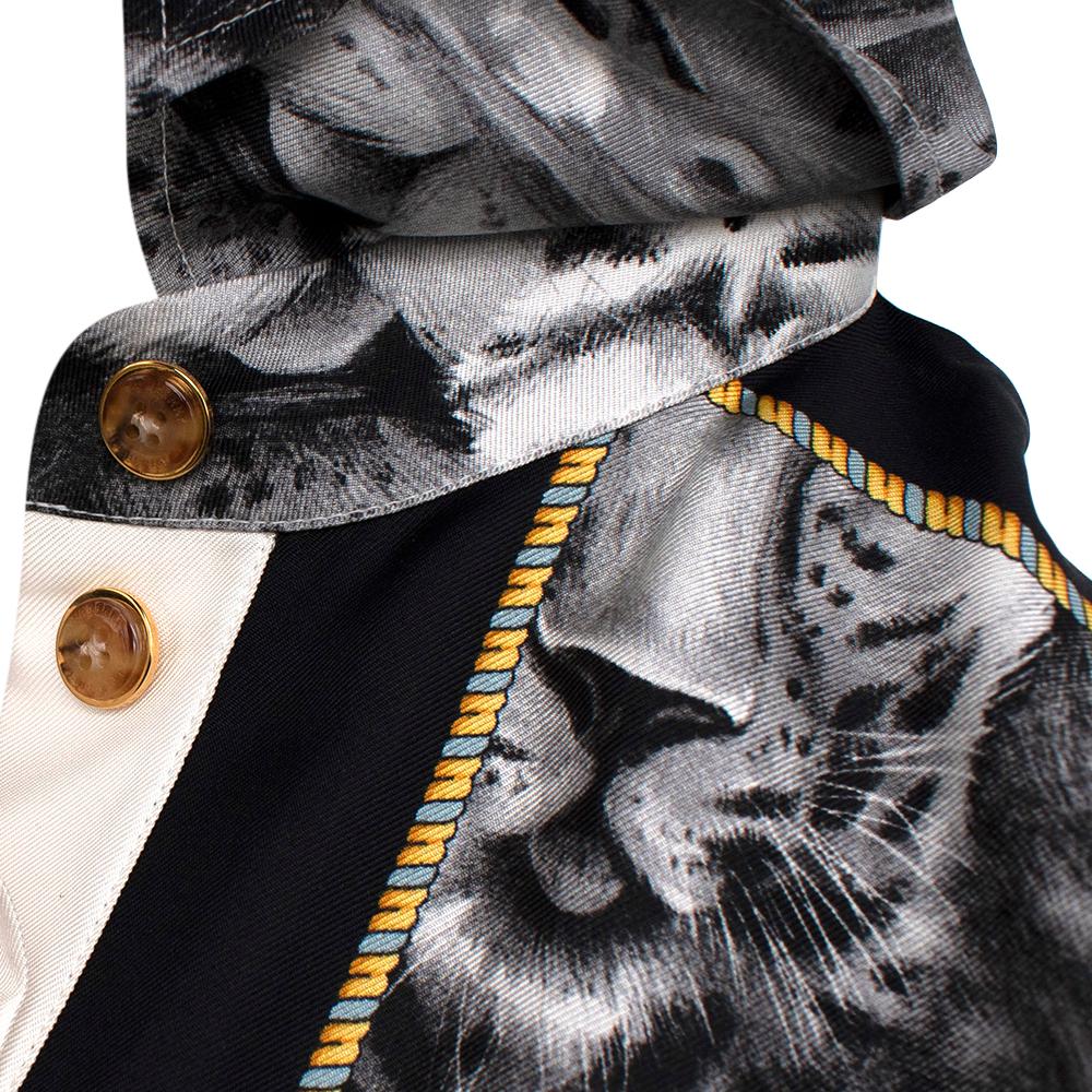  Burberry Animalia Print Scarf Panel Bodysuit XS For Sale 1