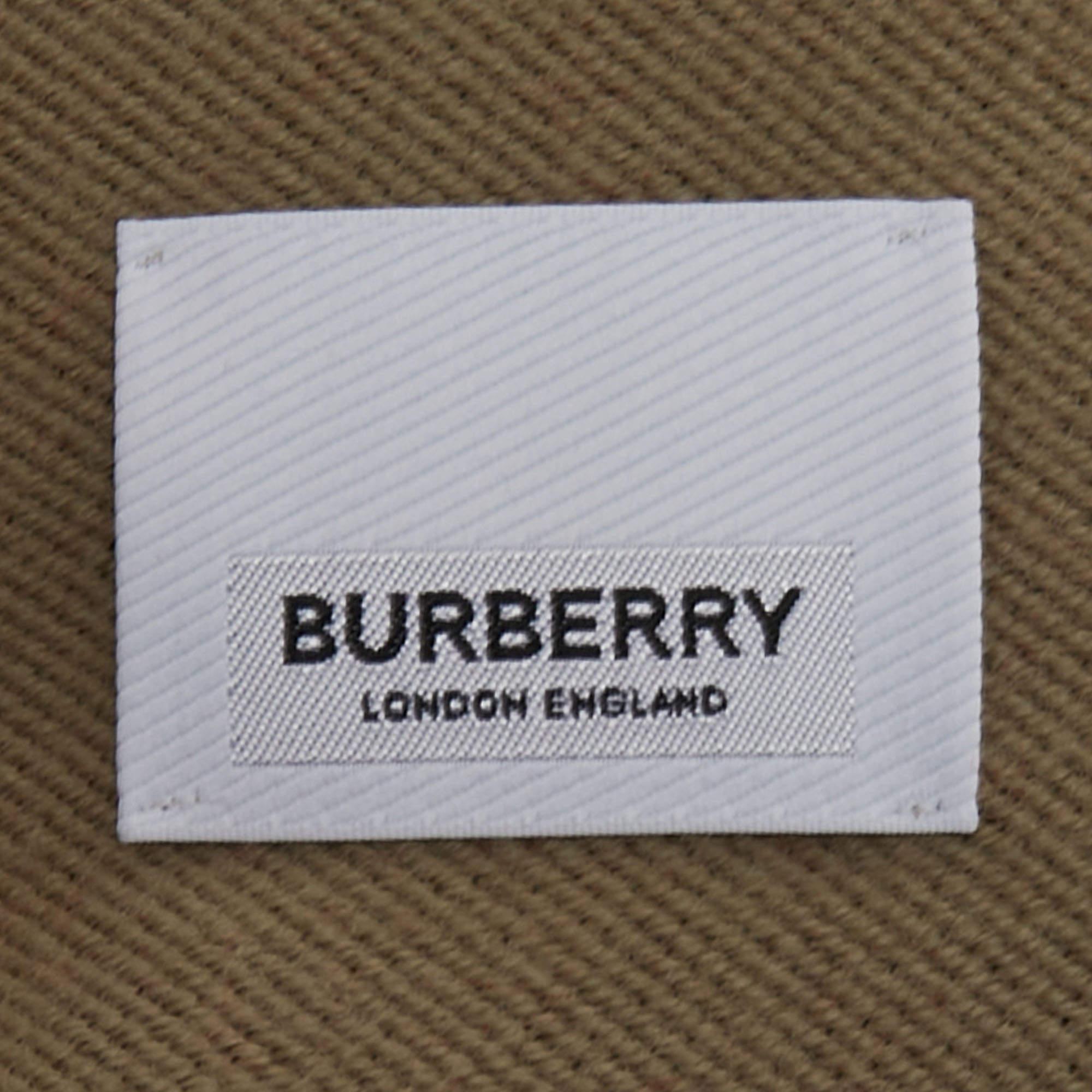 Burberry Archive Beige Love Burberry Wool Oversized Football Scarf 1