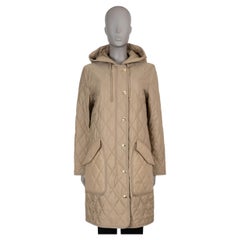 BURBERRY Archive beige nylon ROXBY THERMOREGULATED QUILTED Coat Jacket M