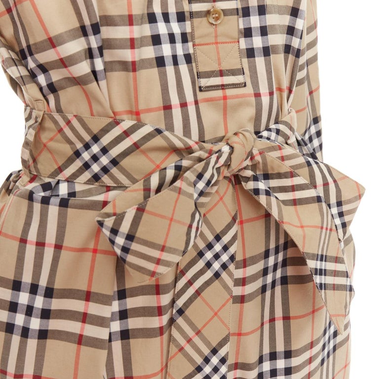 vintage check detail cotton dress Vintage 90s Cotton Check Dress, Puff Sleeves, 38 EU / 8 US
