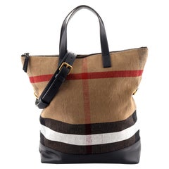 Burberry Armley Folding Messenger Mega Check Canvas with Leather Large