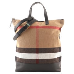 Burberry Armley Folding Messenger Mega Check Canvas with Leather Large
