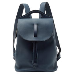 Burberry Ash Blue Leather Pocket Backpack