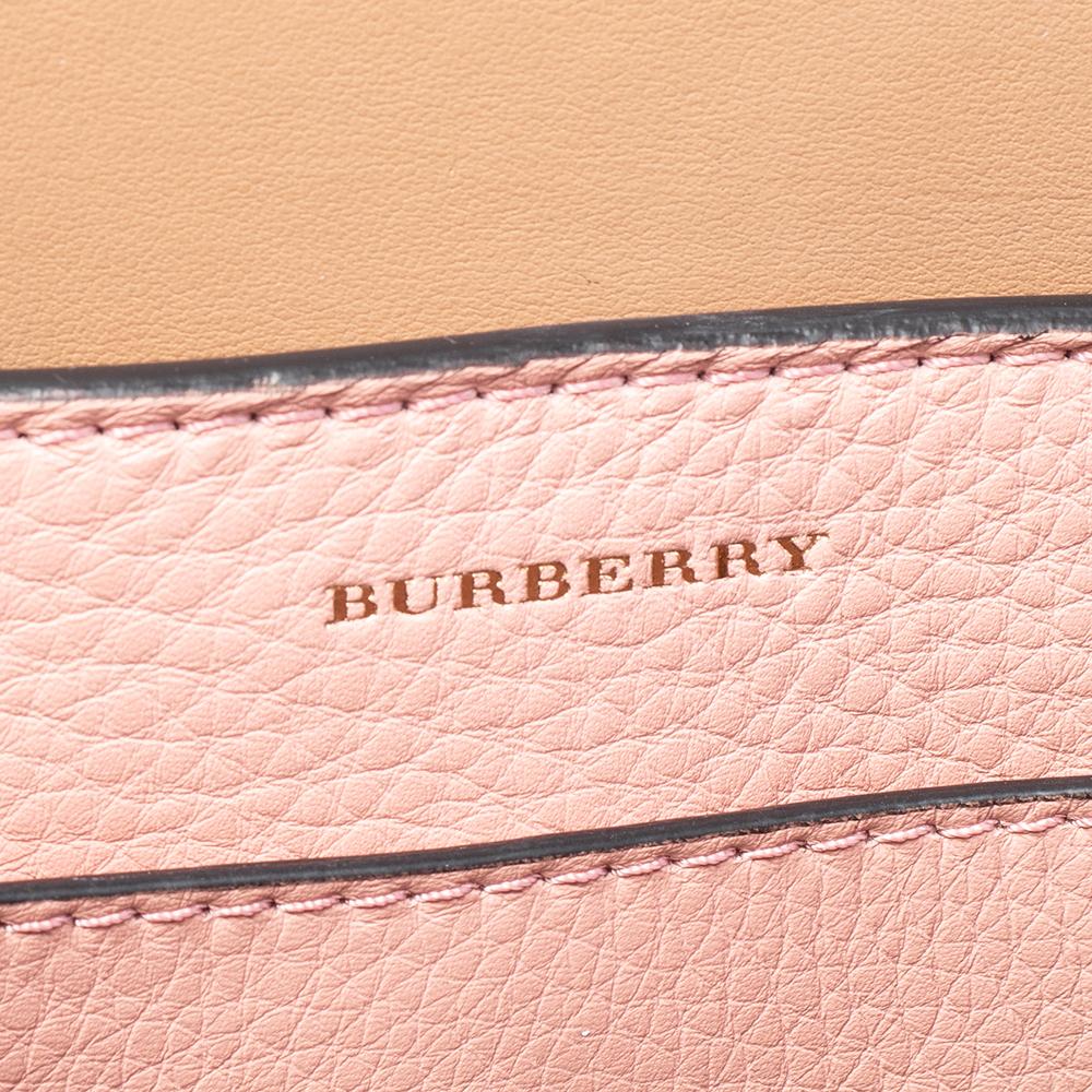 Burberry Ash Pink Leather Belt Tote 5