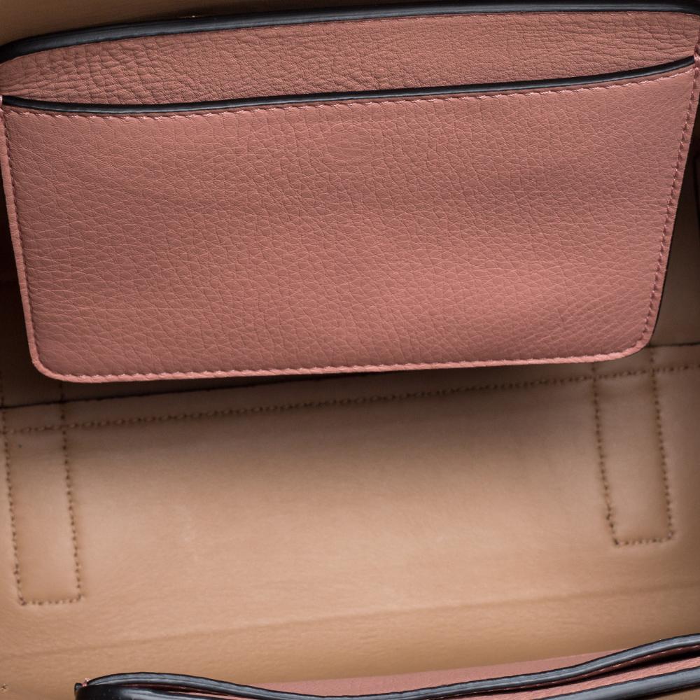 Burberry Ash Rose Pink Leder Small Belt Tote 1