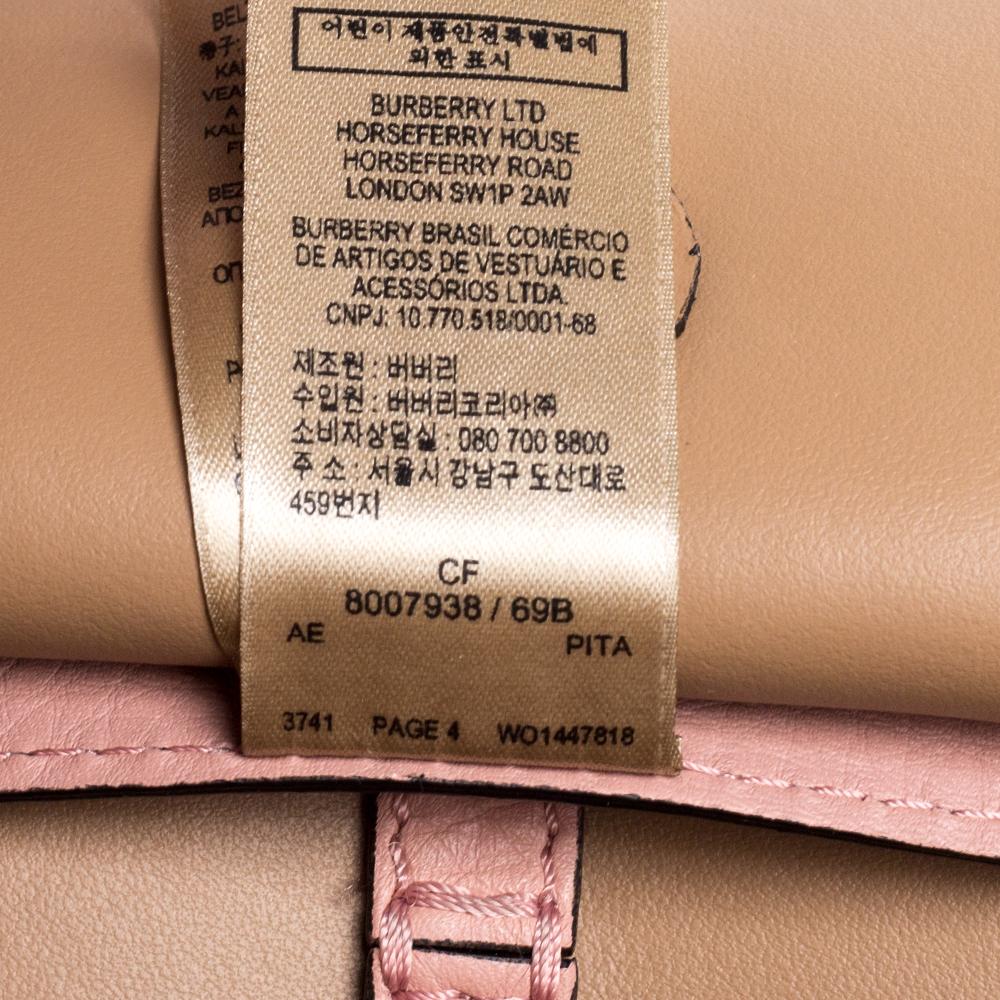 Burberry Ash Rose Pink Leder Small Belt Tote 2