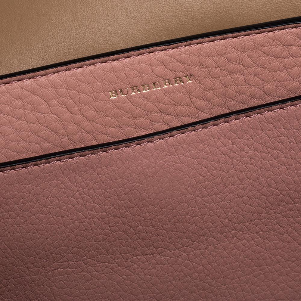 Burberry Ash Rose Pink Leder Small Belt Tote 3