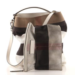 Burberry Ashby Bag House Check Canvas Medium