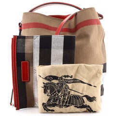 Burberry Ashby Bag House Check Canvas Medium