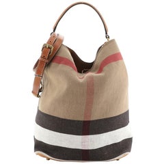 Burberry Ashby Bag House Check Canvas Medium